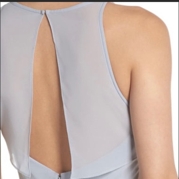 HAYLEY PAIGE Chiffon-Back Long Bridesmaid Dress 8 - Picture 3 of 4